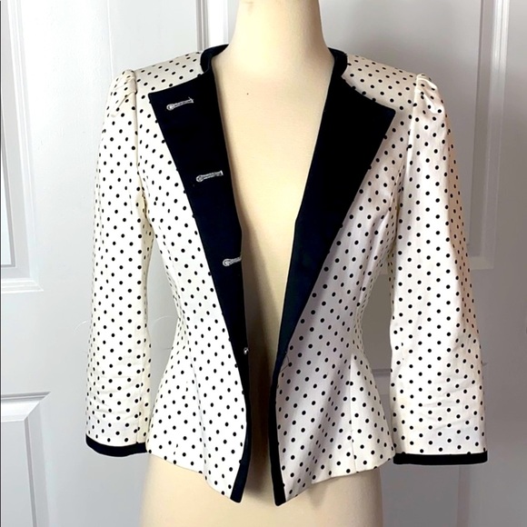 Tahiri Levine white and black polka dot blazer - Picture 8 of 10